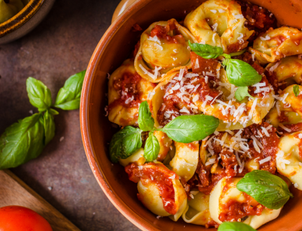 Tortelini s pestom iz bučnih semen